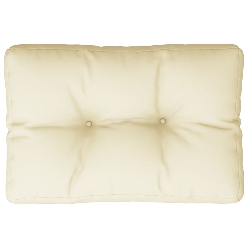 Vidaxl Pallet Cushion 60x40x12 CM de tela crema