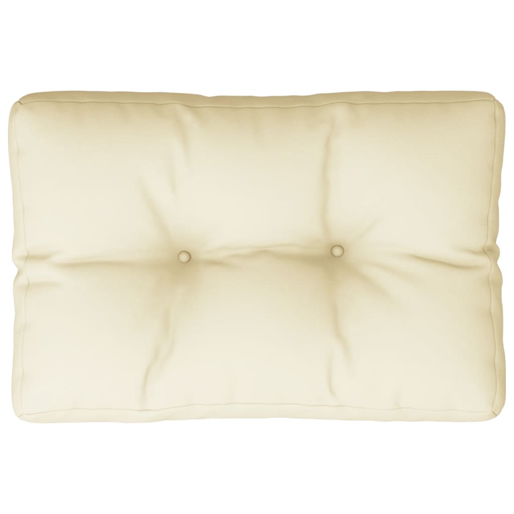 VidaXL Palettenkissen 60x40x12 cm Stoff cremefarben