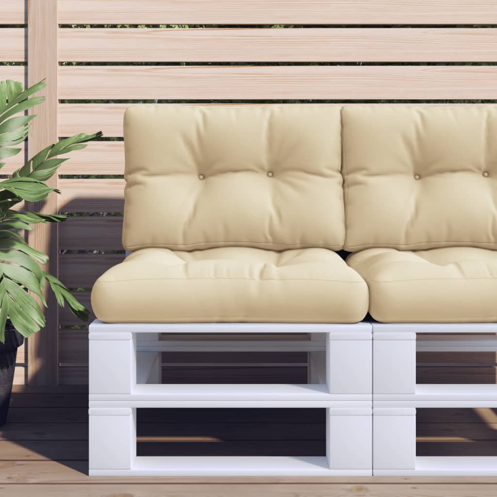 VidaXL Palettenkissen 60x40x12 cm Stoff beige