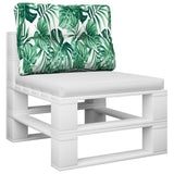 VidaXL Palettenkissen 60x40x12 cm Stoff Blattmuster
