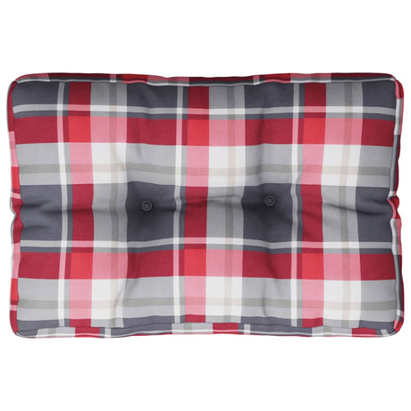 Vidaxx Palettenkissen 60x40x12 cm Stoff Rautenmuster rot