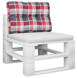 Vidaxx Palettenkissen 60x40x12 cm Stoff Rautenmuster rot