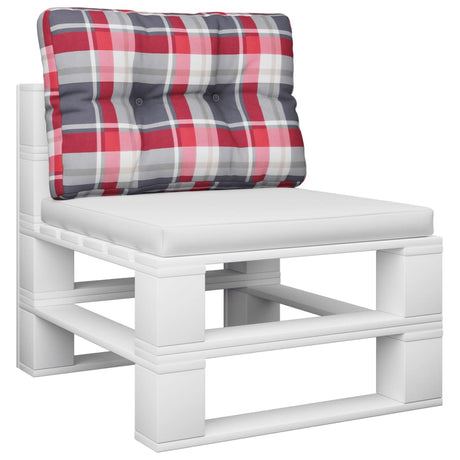 Vidaxx Palettenkissen 60x40x12 cm Stoff Rautenmuster rot