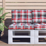 Vidaxx Palettenkissen 60x40x12 cm Stoff Rautenmuster rot