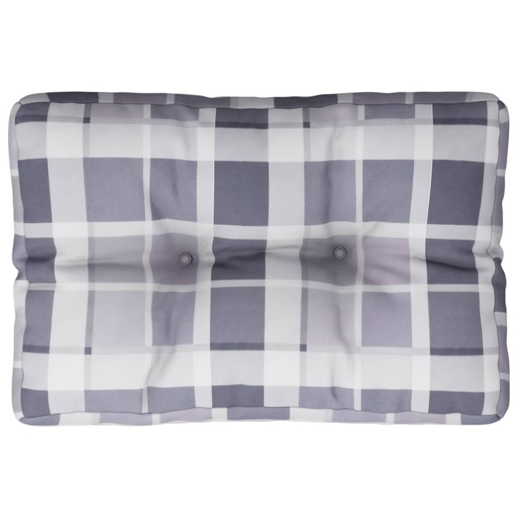 Vidaxx Palettenkissen 60x40x12 cm Stoff Rautenmuster grau