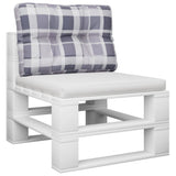 Vidaxx Palettenkissen 60x40x12 cm Stoff Rautenmuster grau