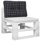 VidaXL Palettenkissen Rautenmuster 60x40x12 cm Stoff schwarz