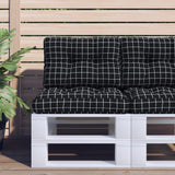 VidaXL Palettenkissen Rautenmuster 60x40x12 cm Stoff schwarz