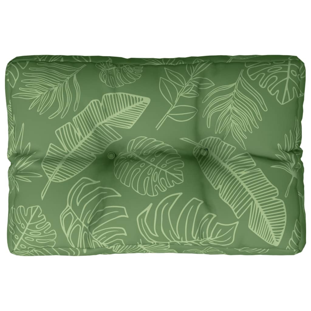 VidaXL Palettenkissen 60x40x12 cm Stoff Blattmuster