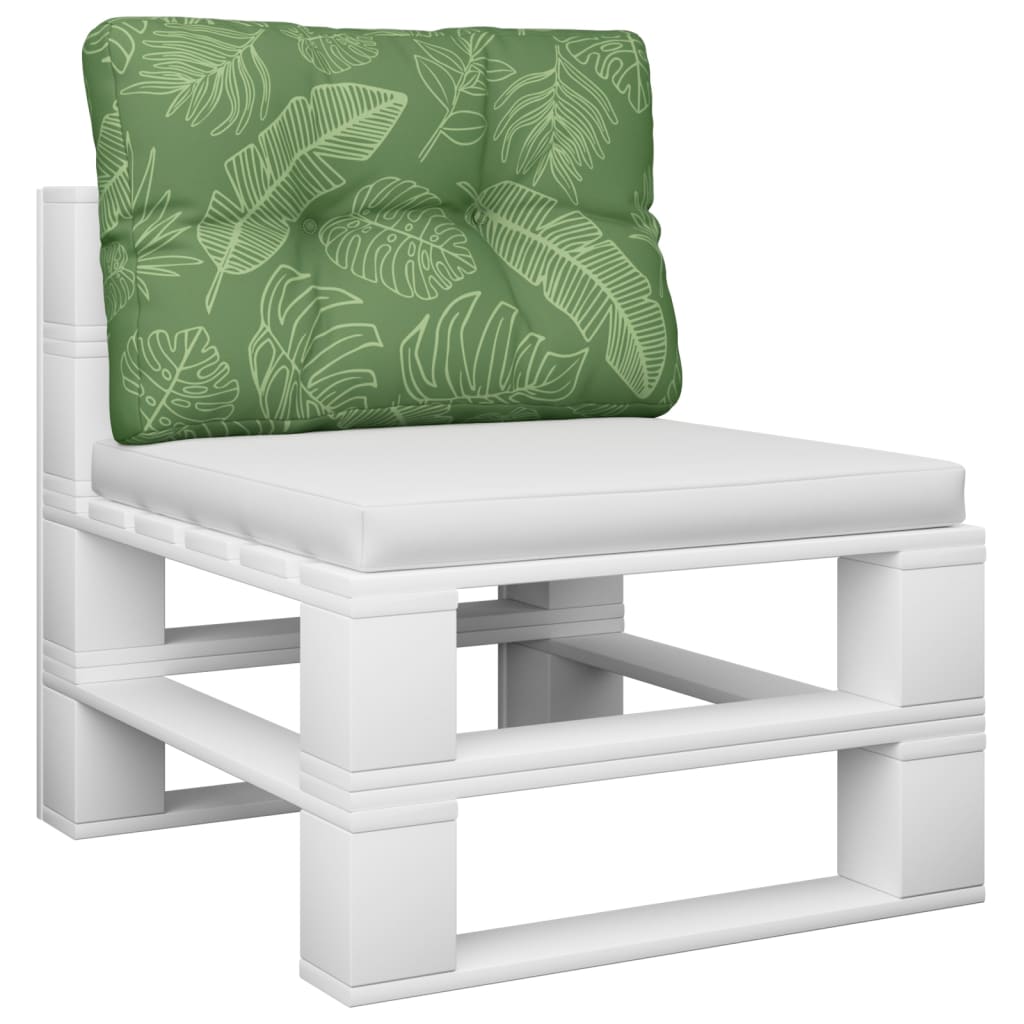 VidaXL Palettenkissen 60x40x12 cm Stoff Blattmuster
