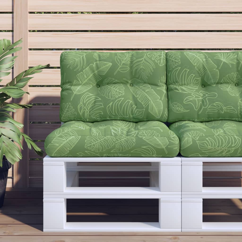 VidaXL Palettenkissen 60x40x12 cm Stoff Blattmuster