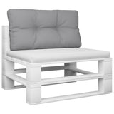 VidaXL Palettenkissen 70x40x12 cm Stoff grau