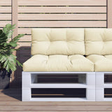 VidaXL Palettenkissen 70x40x12 cm Stoff cremefarben