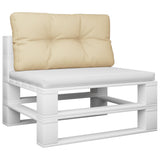 Vidaxl palletkussen 70x40x12 cm stof beige