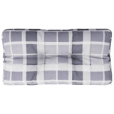 VidaXL Palettenkissen 70x40x12 cm Stoff Rautenmuster grau