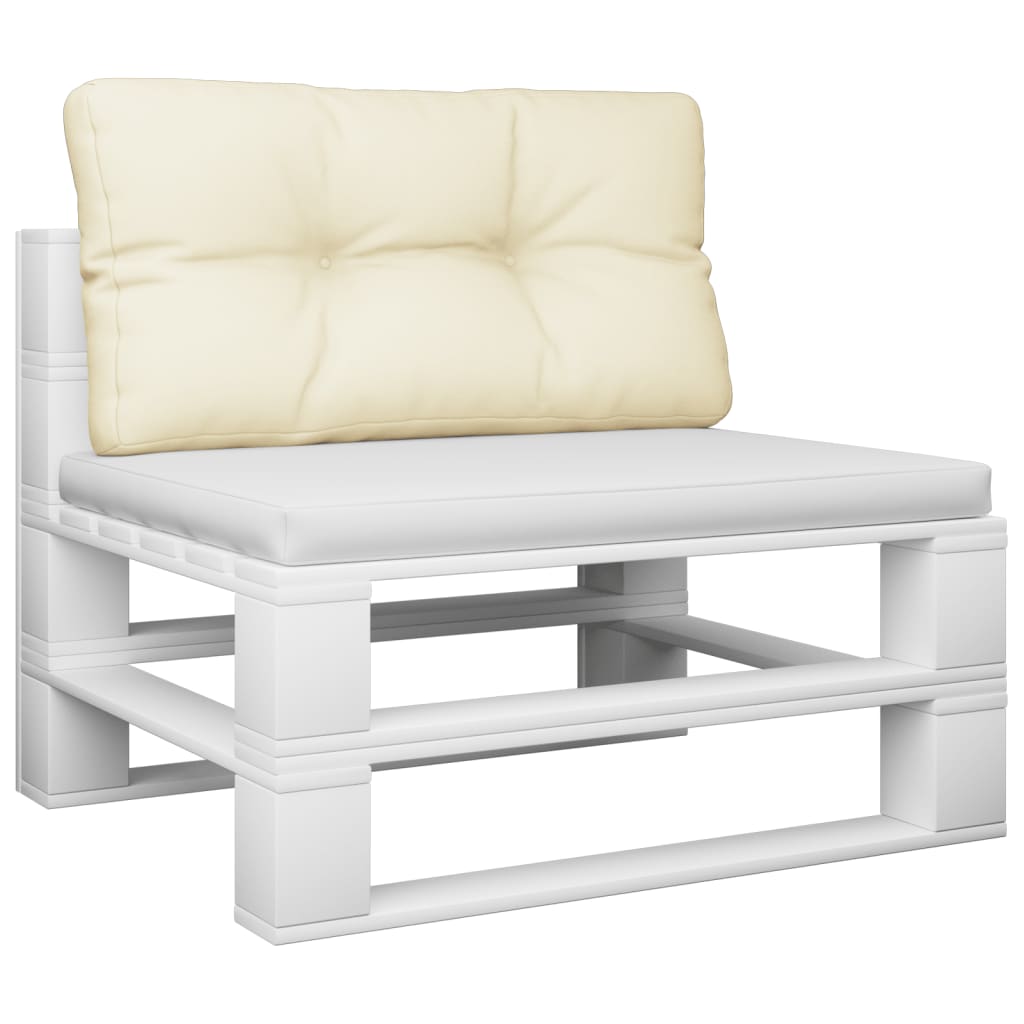 VidaXL Palettenkissen 80x40x12 cm Stoff cremefarben