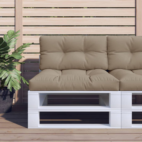 Vidaxl palletkussen 80x40x12 cm stof taupe
