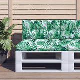 VidaXL Palettenkissen Blattmuster 80x40x12 cm Stoff