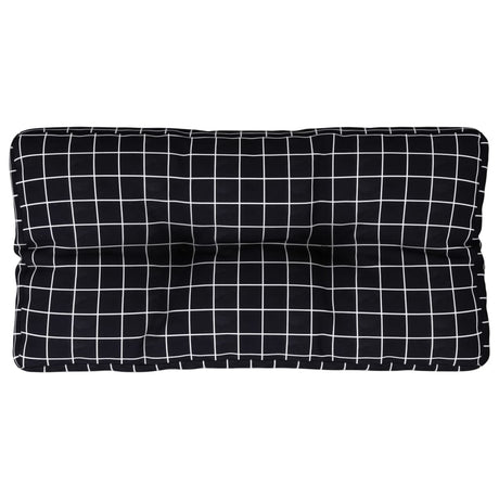 VidaXL Palettenkissen Rautenmuster 80x40x12 cm Stoff schwarz