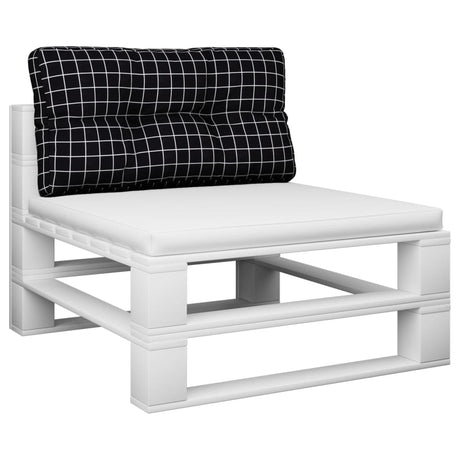 VidaXL Palettenkissen Rautenmuster 80x40x12 cm Stoff schwarz