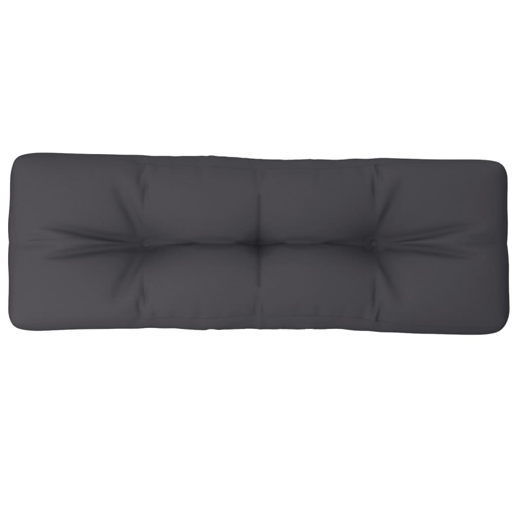 Coussin de palette Vidaxl 120x40x12 cm Tissu anthracite -colored