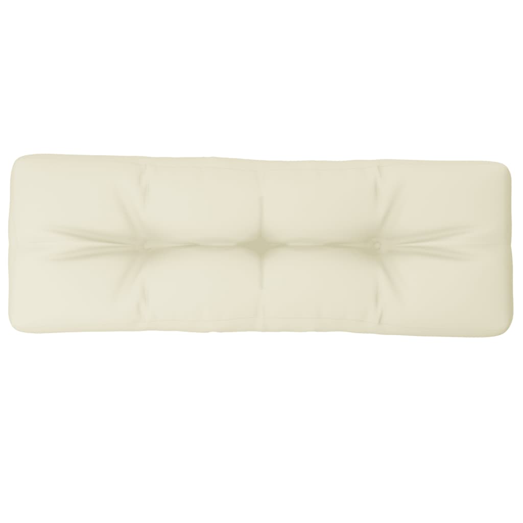 VidaXL Palettenkissen 120x40x12 cm Stoff cremefarben