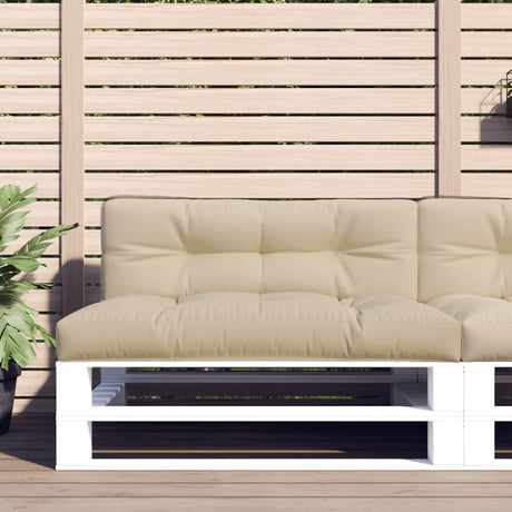 VidaXL Palettenkissen 120x40x12 cm Stoff beige