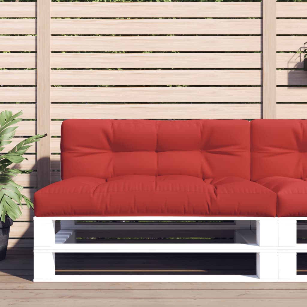 Vidaxl Pallet Cuscino 120x40x12 cm tessuto rosso