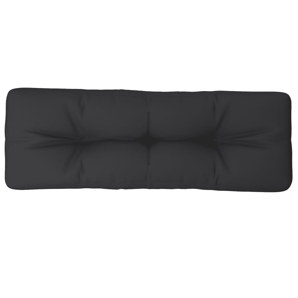 VidaXL Palettenkissen 120x40x12 cm Stoff schwarz