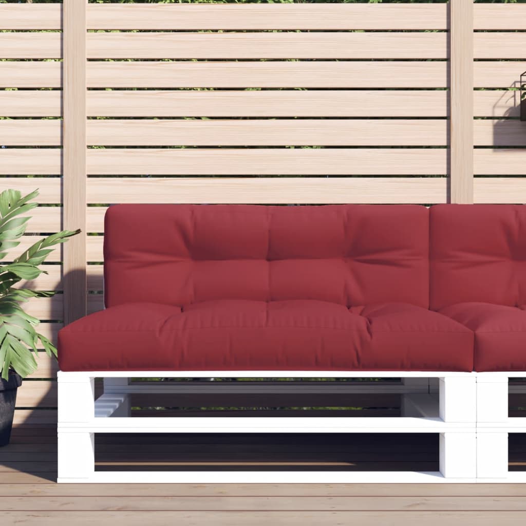 VidaXL Palettenkissen 120x40x12 cm Stoff weinrot