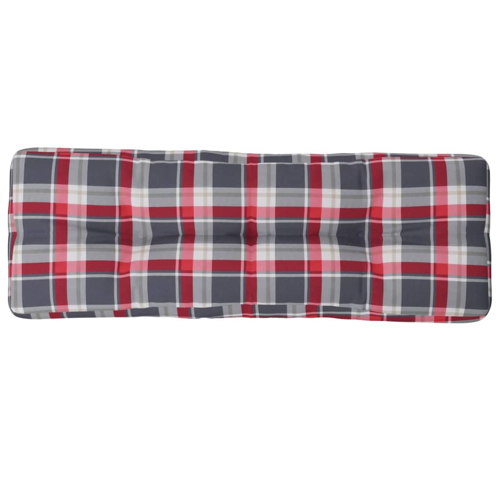 Vidaxx Palettenkissen 120x40x12 cm Stoff Rautenmuster rot