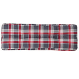 Vidaxx Palettenkissen 120x40x12 cm Stoff Rautenmuster rot