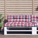 Vidaxx Palettenkissen 120x40x12 cm Stoff Rautenmuster rot
