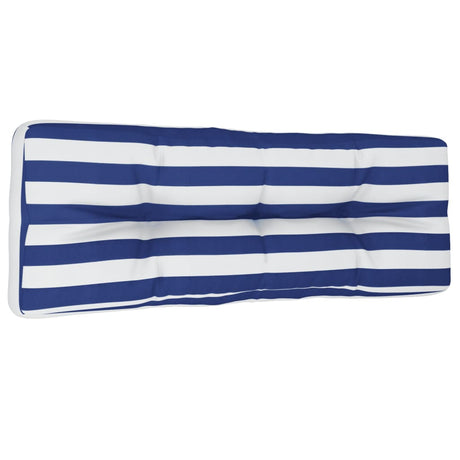 VidaXL Palettenkissen 120x40x12 cm Stoff blau und weiß gestreift