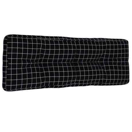 VidaXL Palettenbankauflage 120x40x12 cm Stoff Rautenmuster Schwarz