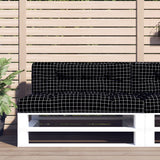 VidaXL Palettenbankauflage 120x40x12 cm Stoff Rautenmuster Schwarz