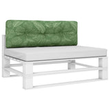 VidaXL Palettenkissen 120x40x12 cm Stoff Blattmuster