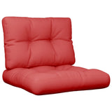 Vidaxl Pallet Cushions 2 St Fabric Red