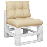 VidaXL Palettenkissen 2 Stück Stoff Beige