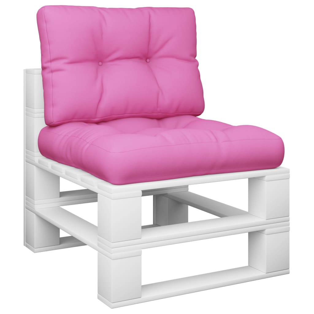 VidaXL Palettenkissen 2 Stück Stoff rosa