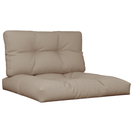 VidaXL Palettenkissen 2 Stück Stoff Taupe
