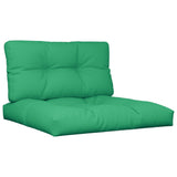 Vidaxl pallet cuscini 2 st tessuto verde