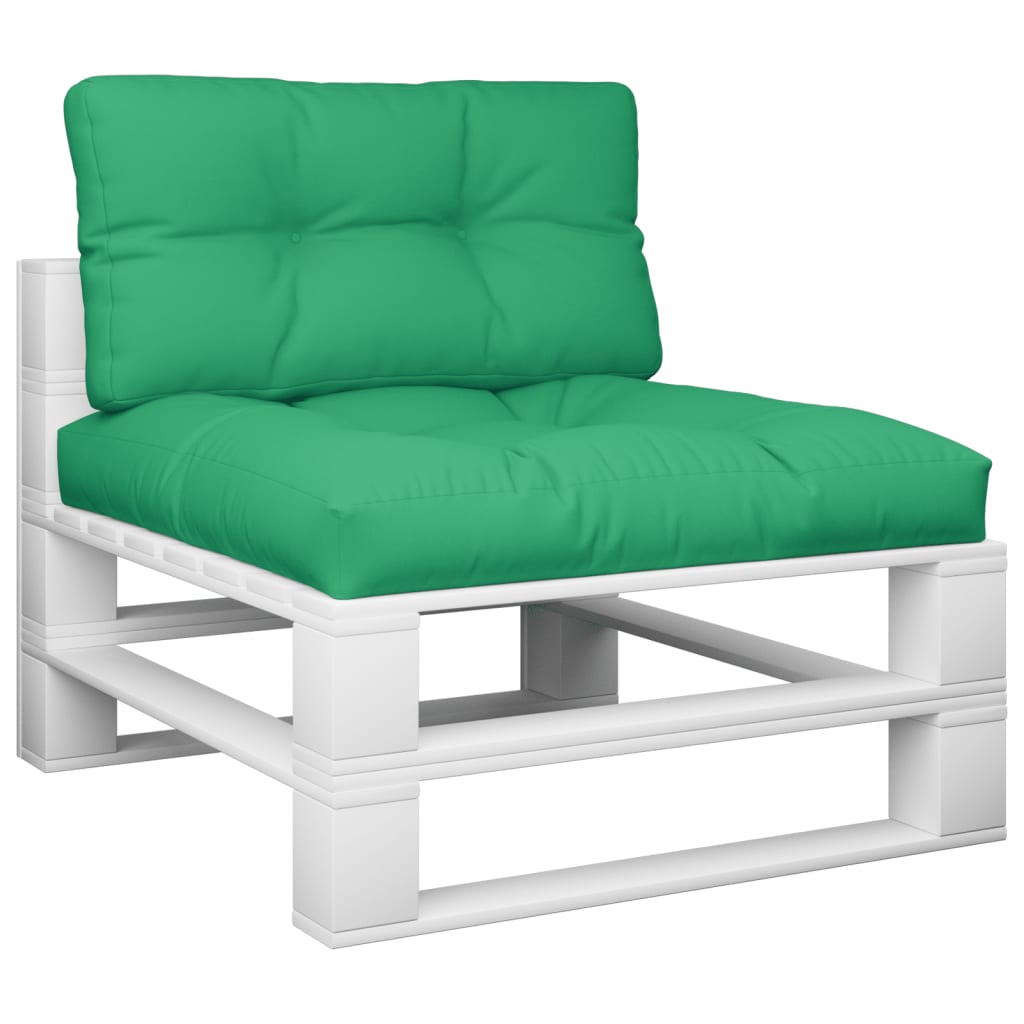 Vidaxl pallet cuscini 2 st tessuto verde