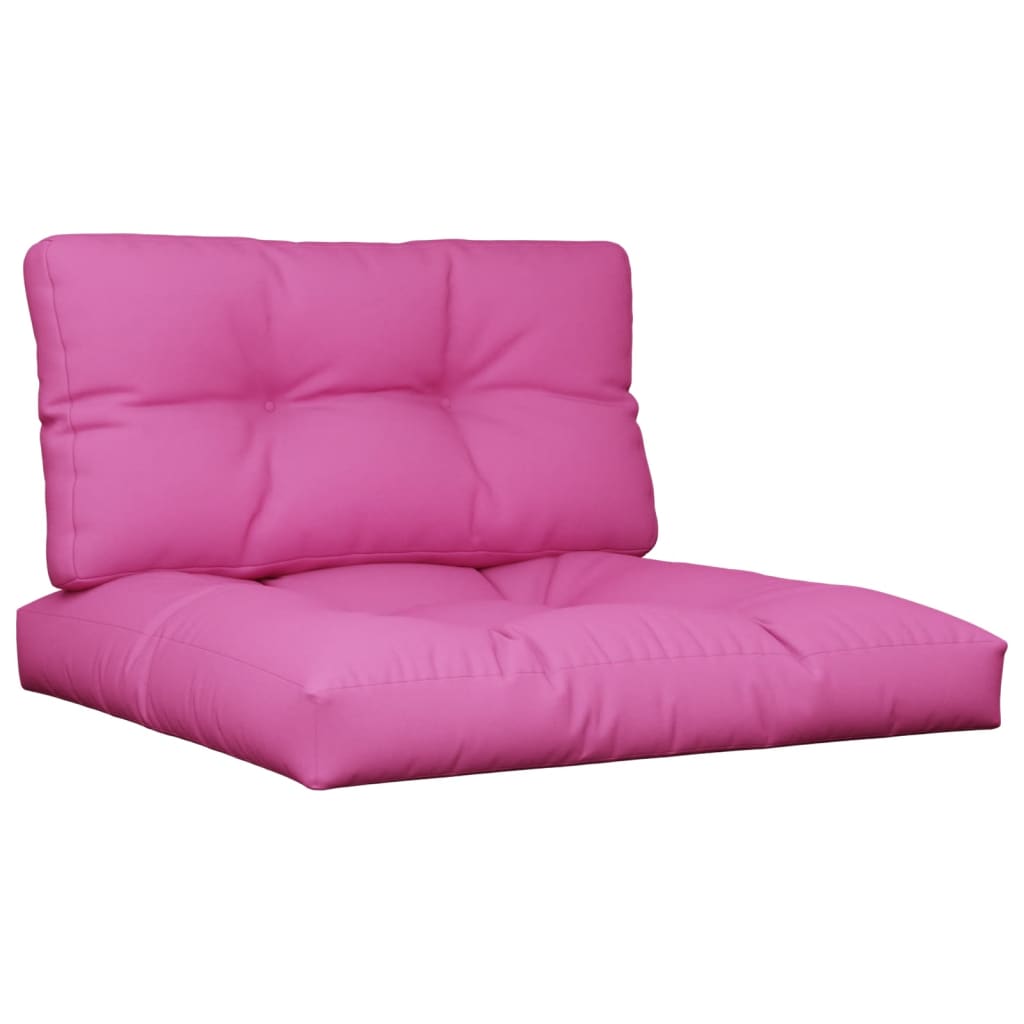 VidaXL Palettenkissen 2 Stück Stoff rosa