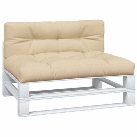 VidaXL Palettenkissen 2 Stück Stoff Beige