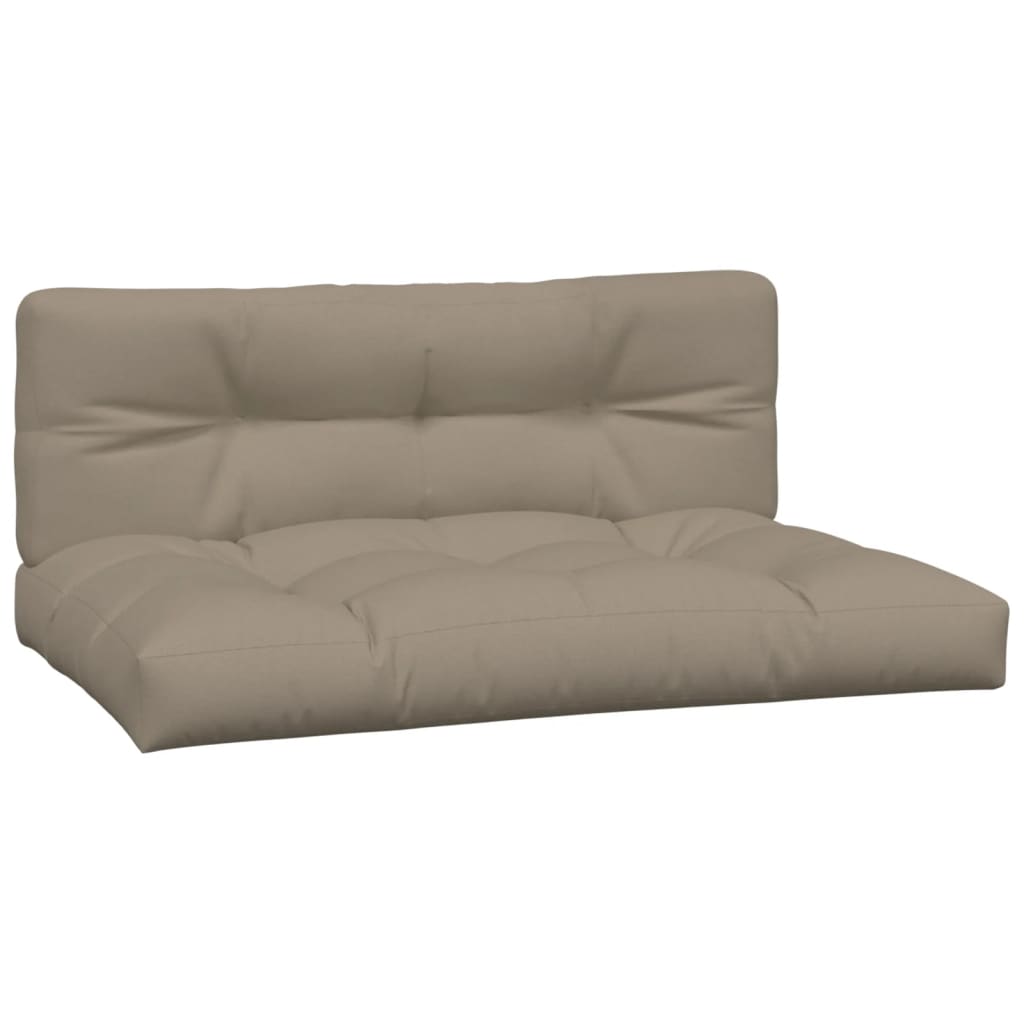VidaXL Palettenkissen 2 Stück Stoff Taupe
