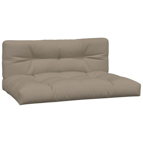 VidaXL Palettenkissen 2 Stück Stoff Taupe