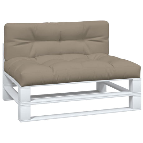 VidaXL Palettenkissen 2 Stück Stoff Taupe
