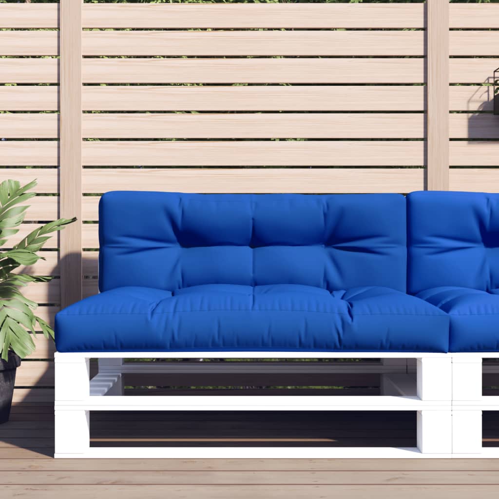 Vidaxl Pallet Cushions 2 St tissu Royal Blue