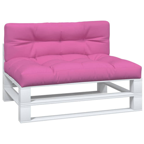 VidaXL Palettenkissen 2 Stück Stoff rosa